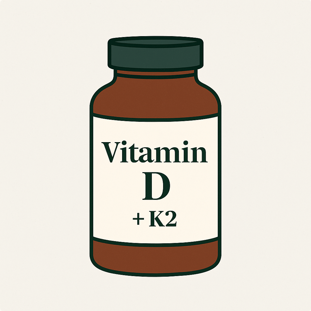 Vitamin D supplement bottle illustration